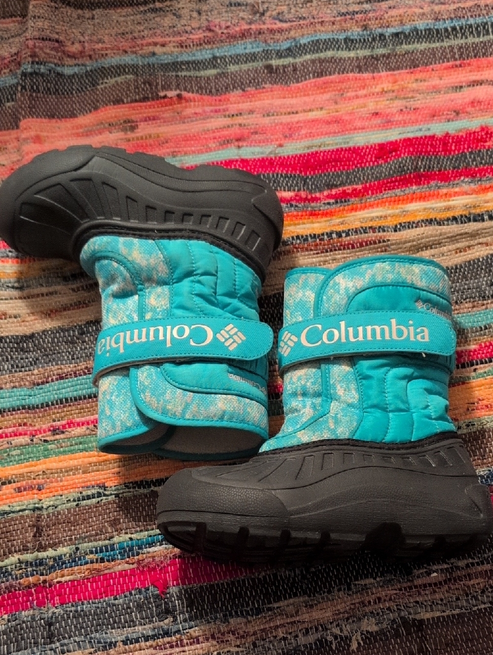 Columbia Kids' Teal and Black Snow Boots